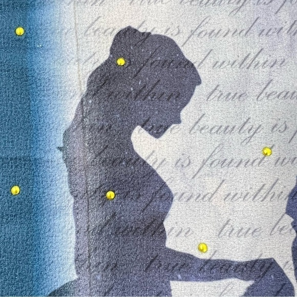 Disney store Women Belle Fashion Top Shirt Blouse Beauty and The Beast - Picture 5 of 9